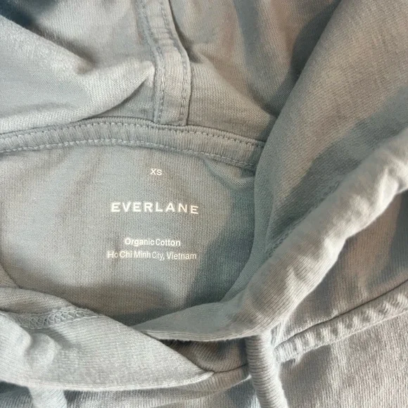 Everlane Lightweight Crop Hoodie XS | Organic Cotton Minimalist Sweatshirt - Picture 3 of 7